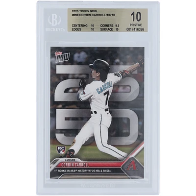 Corbin Carroll Arizona Diamondbacks 2023 Topps Now 1st Rookie in MLB History with 25 HR & 50 SB #898 BGS Authenticated 10 Rookie Card - 10,9.5,10,10 Subgrades