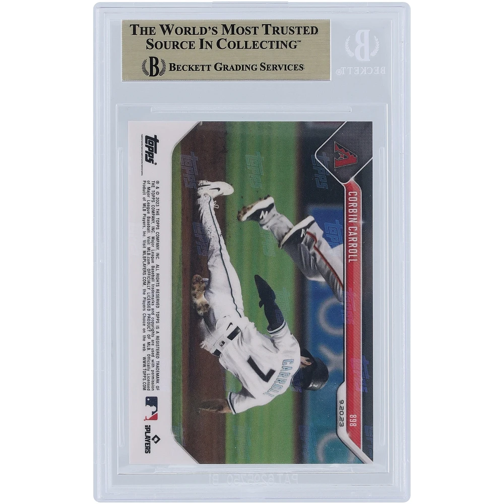 Corbin Carroll Arizona Diamondbacks 2023 Topps Now 1st Rookie in MLB History with 25 HR & 50 SB #898 BGS Authenticated 9.5 Rookie Card