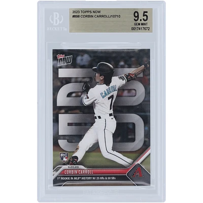 Corbin Carroll Arizona Diamondbacks 2023 Topps Now 1st Rookie in MLB History with 25 HR & 50 SB #898 BGS Authenticated 9.5 Rookie Card