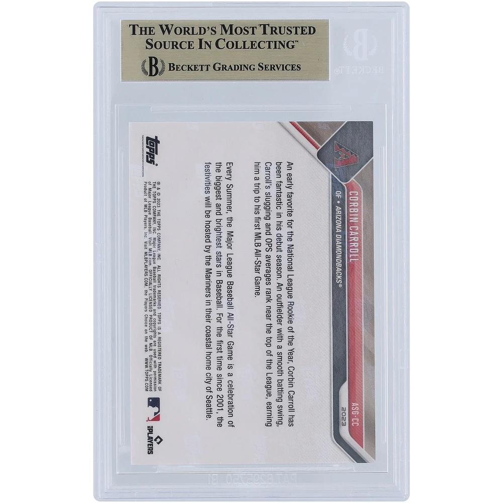 Corbin Carroll Arizona Diamondbacks 2023 Topps Now 2023 MLB All-Star Game Selection - NL Black #ASG-CC #/99 BGS Authenticated 9.5 Rookie Card