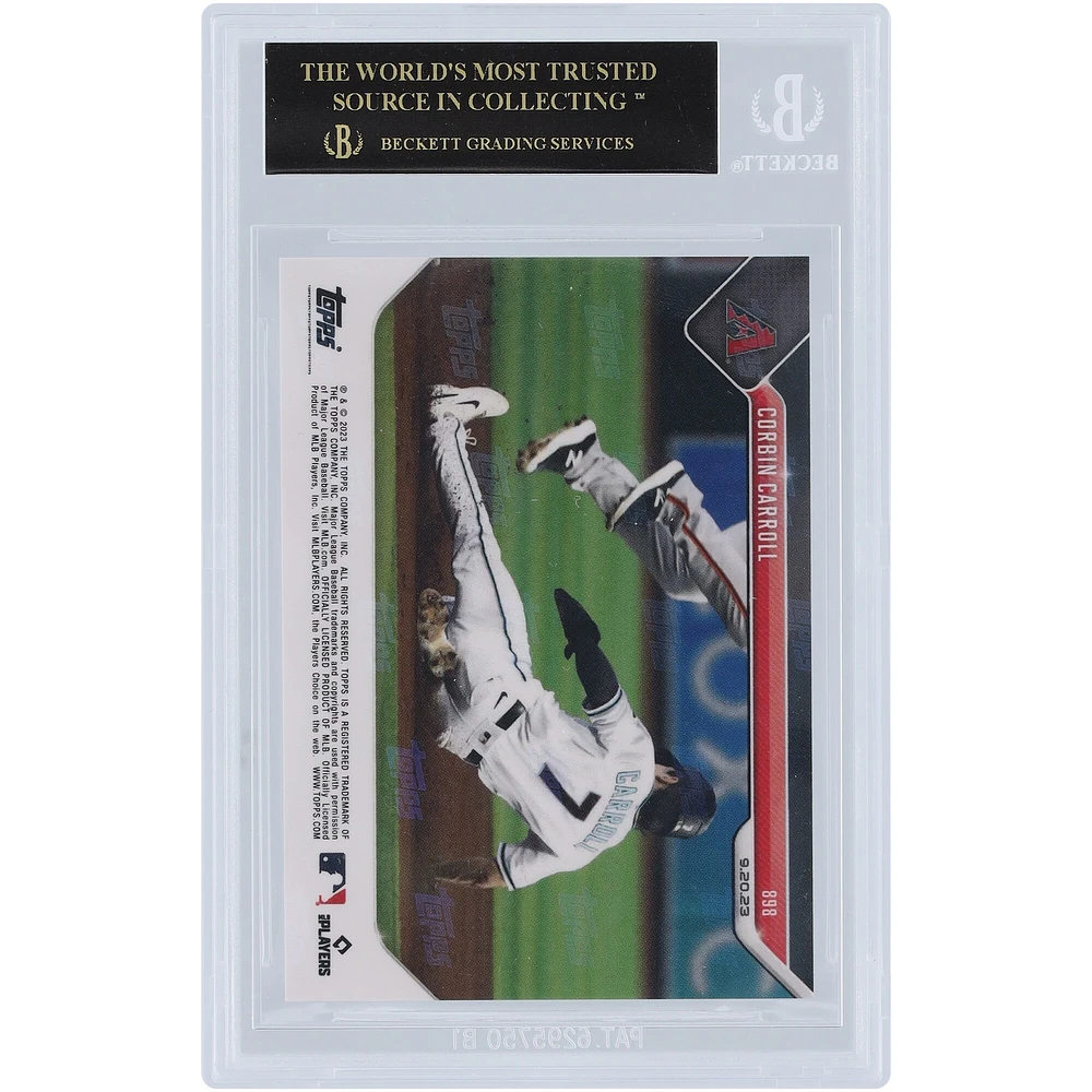 Corbin Carroll Arizona Diamondbacks 2023 Topps Now Black Label 1st Rookie in MLB History with 25 HR & 50 SB #898 BGS Authenticated 10 Rookie Card - 10,10,10,10 Subgrades