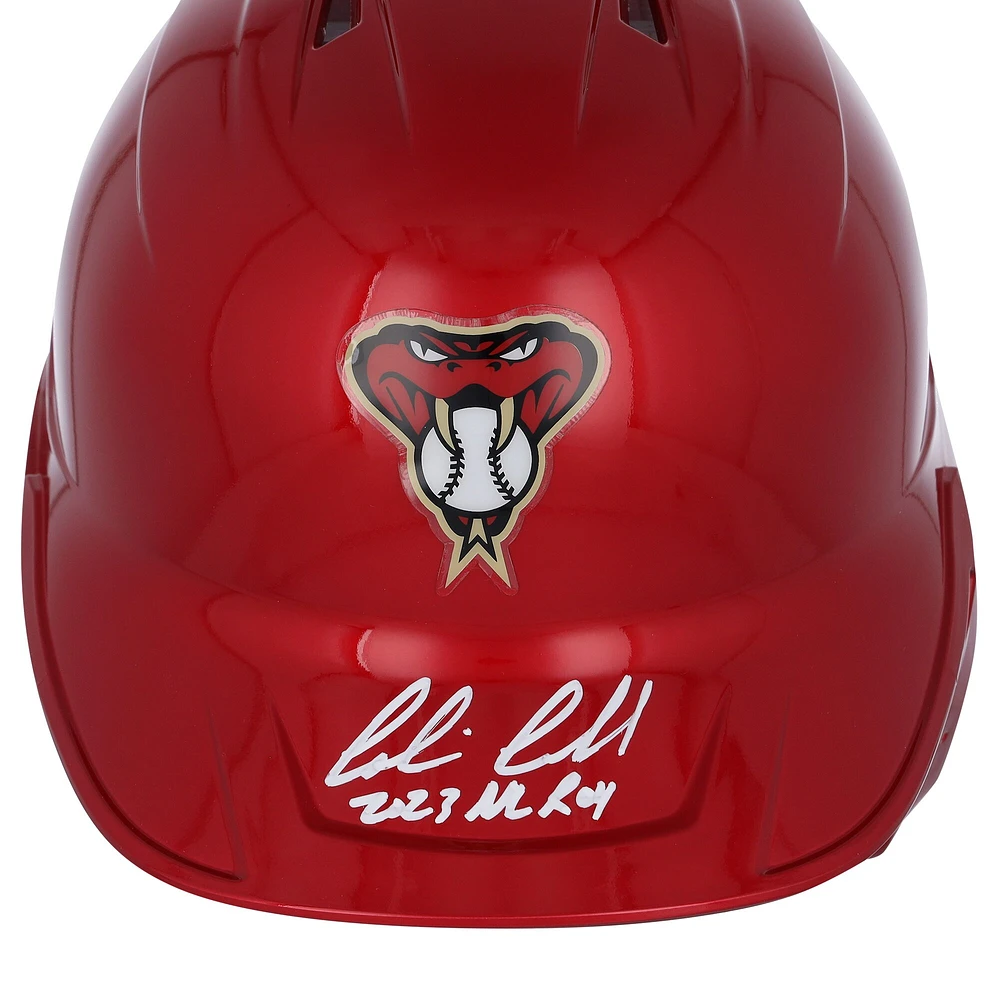 Casque de frappeur réplique chromé alternatif autographié par Corbin Carroll des Diamondbacks de l'Arizona avec inscription « 2023 NL ROY » - Exclusivité Fanatics