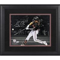 Corbin Carroll, Arizona Diamondbacks, photo encadrée autographiée de 11 x 35 cm, représentant un frappeur vedette, avec l'inscription « 2023 NL ROY »