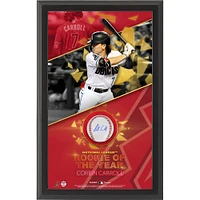 Corbin Carroll Arizona Diamondbacks Autographed Framed 2023 National League Rookie of the Year Baseball with Shadowbox Collage