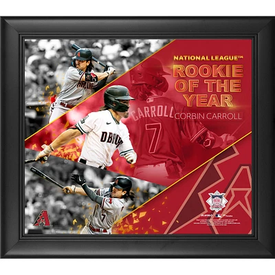 Corbin Carroll Arizona Diamondbacks Framed 2023 National League Rookie of the Year 15" x 17" Collage