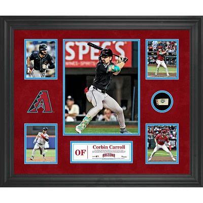 Corbin Carroll Arizona Diamondbacks Framed 5-Photo Collage with a Piece of Game-Used Ball