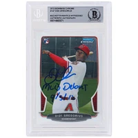 Didi Gregorius Arizona Diamondbacks Autographed 2013 Bowman Chrome #147 Beckett Fanatics Witnessed Authenticated Rookie Card with "MLB Debut 9/5/12" Inscription
