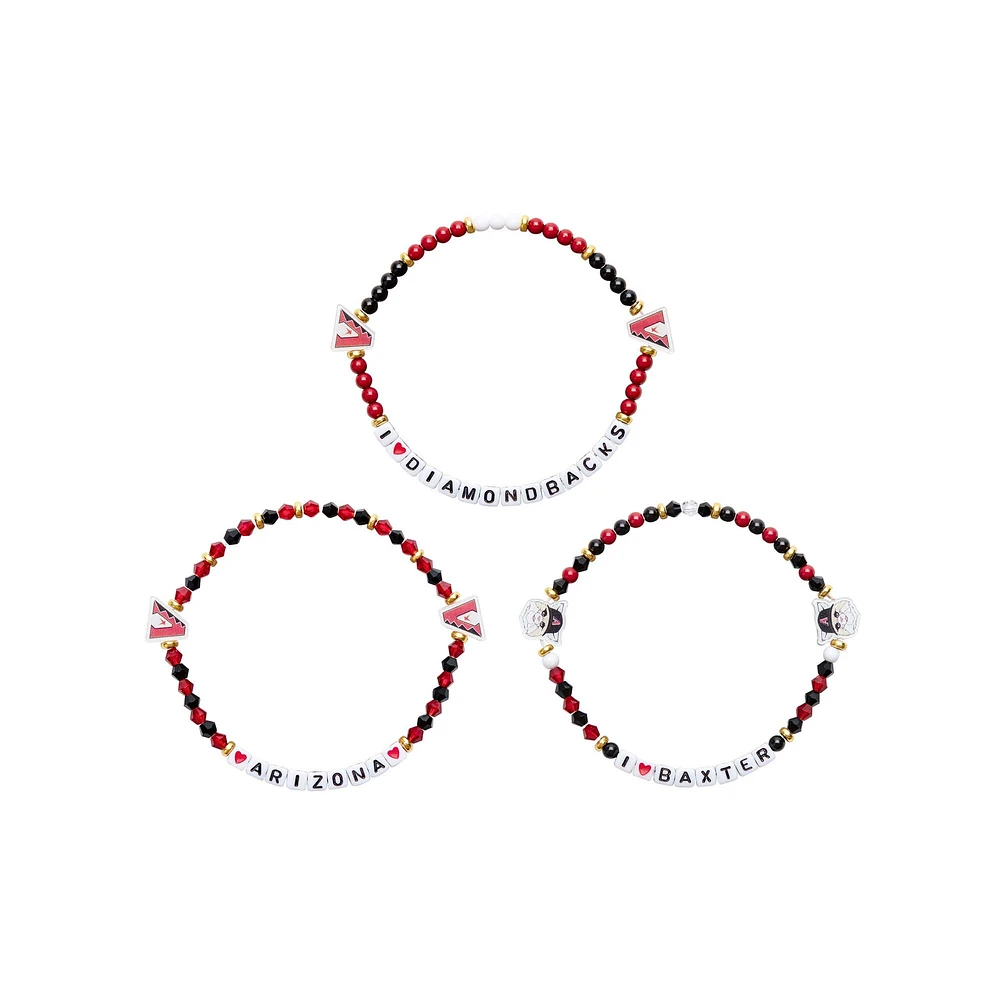 Ensemble de 3 bracelets d'amitié FOCO des Diamondbacks de l'Arizona