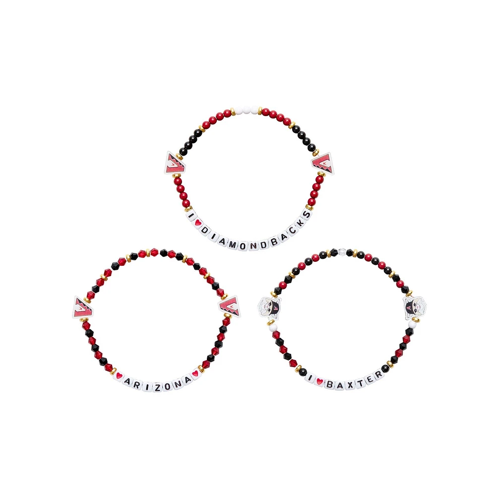 Ensemble de 3 bracelets d'amitié FOCO des Diamondbacks de l'Arizona