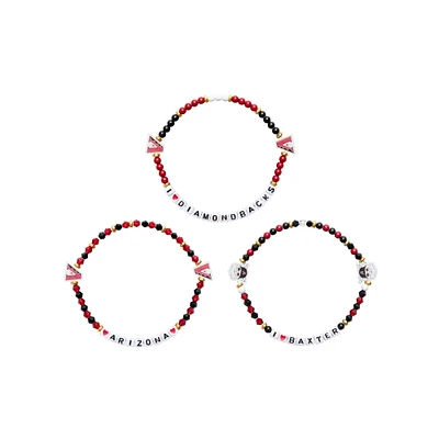Ensemble de 3 bracelets d'amitié FOCO des Diamondbacks de l'Arizona