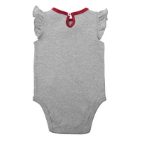 Lot de deux bodys pour nouveau-né et bébé rouge/gris chiné Arizona Diamondbacks Little Fan