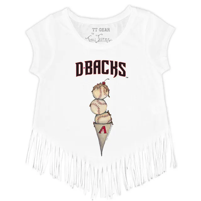 Arizona Diamondbacks Tiny Turnip Women's Stacked T-Shirt - White