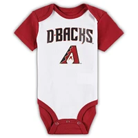 Ensemble de deux body Little Slugger blanc/gris chiné Arizona Diamondbacks pour bébé