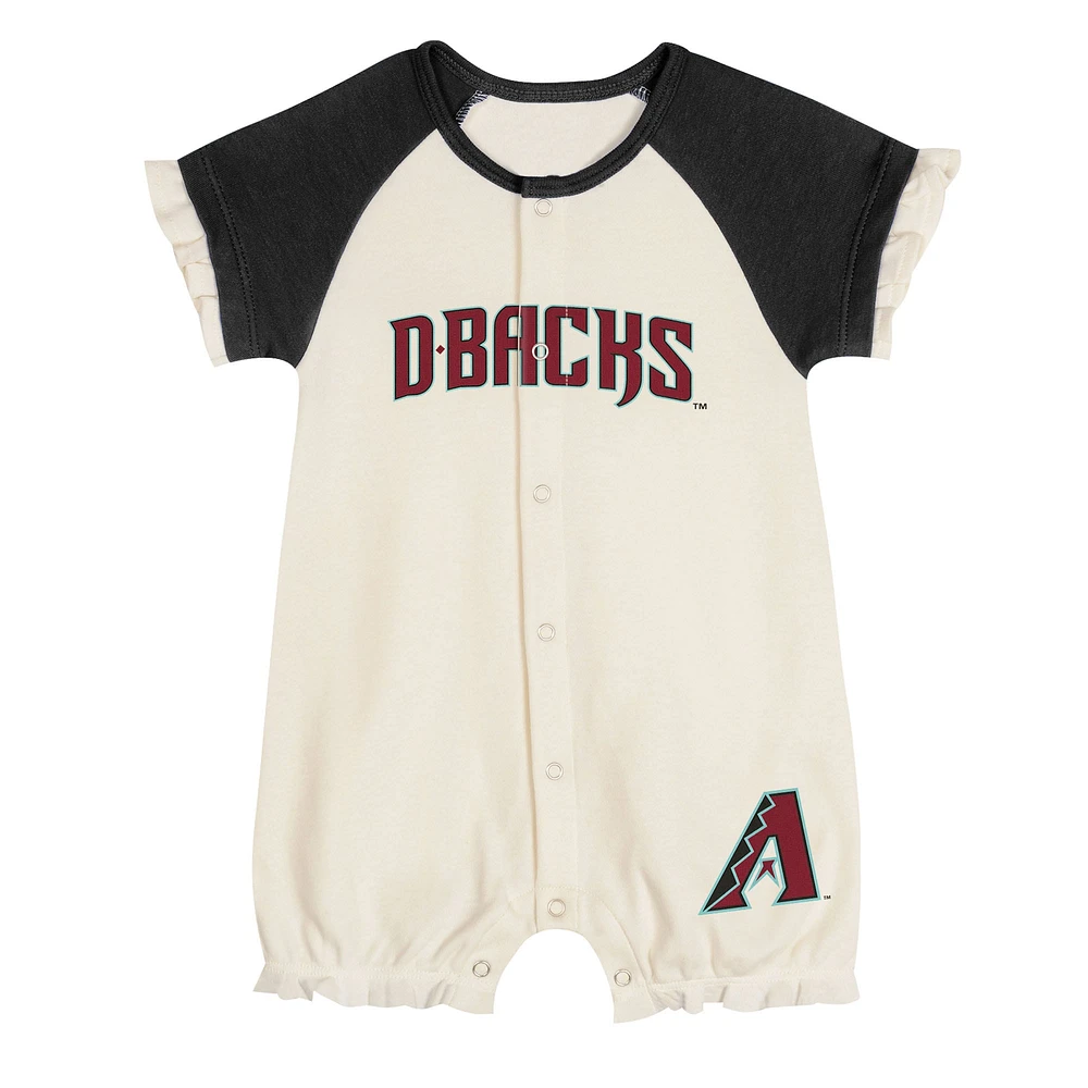 Combinaison blanche pour bébé Arizona Diamondbacks Slide Run Raglan