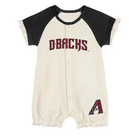 Infant  White Arizona Diamondbacks Slide Run Raglan Coveralls