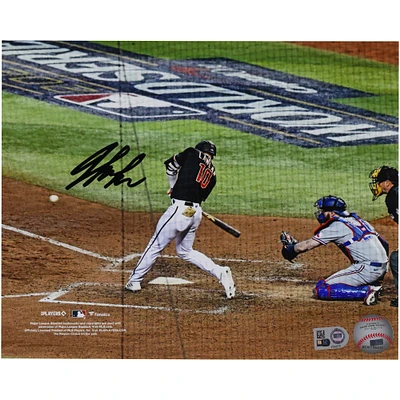 Photographie autographiée de 8" x 10" de Jordan Lawlar des Diamondbacks de l'Arizona lors de la Série mondiale 2023