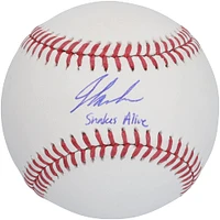Ballon de baseball autographié par Jordan Lawlar des Diamondbacks de l'Arizona avec l'inscription « Snakes Alive »