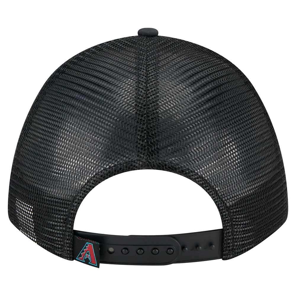 Men's New Era  Black Arizona Diamondbacks Minimalist 9FORTY A-Frame Adjustable Hat