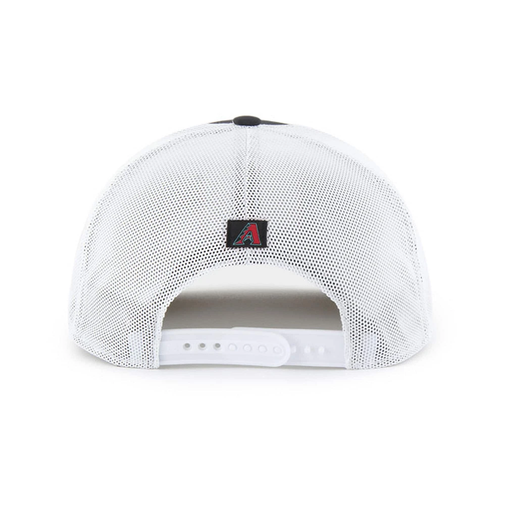 Men's '47 Black/White Arizona Diamondbacks Scratch Adjustable Trucker Hat