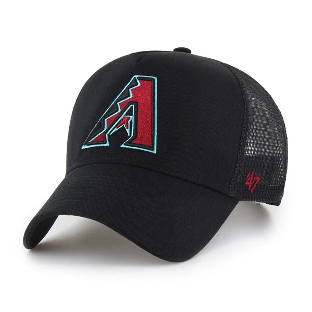 Men's '47 Black Arizona Diamondbacks Ballpark Offside Adjustable Trucker Hat