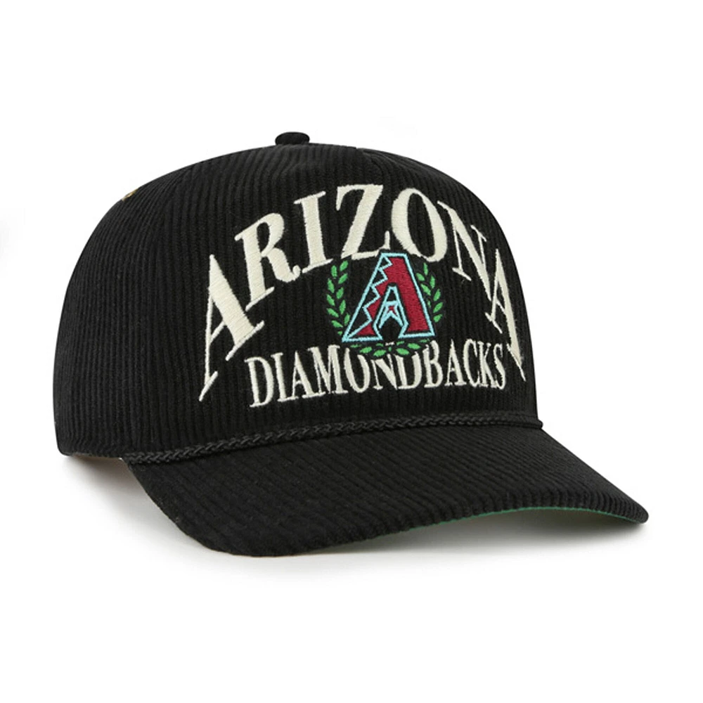 Men's '47  Black Arizona Diamondbacks Pitchout Rope Hitch Adjustable Hat