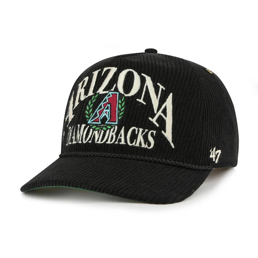Men's '47 Black Arizona Diamondbacks Pitchout Rope Hitch Adjustable Hat