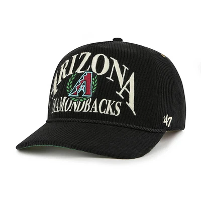 Men's '47  Black Arizona Diamondbacks Pitchout Rope Hitch Adjustable Hat