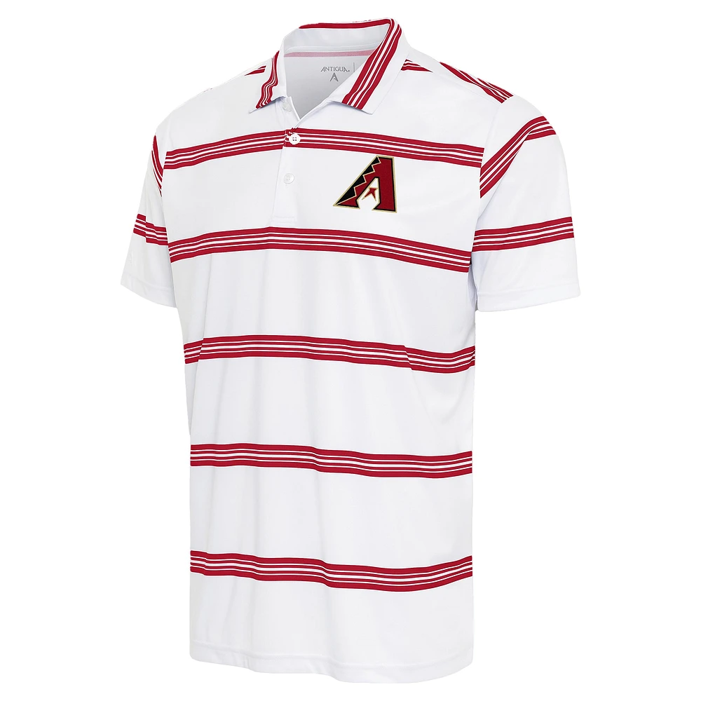 Polo Groove pour homme, blanc/rouge, Arizona Diamondbacks, Antigua