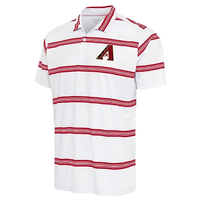 Polo Groove pour homme, blanc/rouge, Arizona Diamondbacks, Antigua