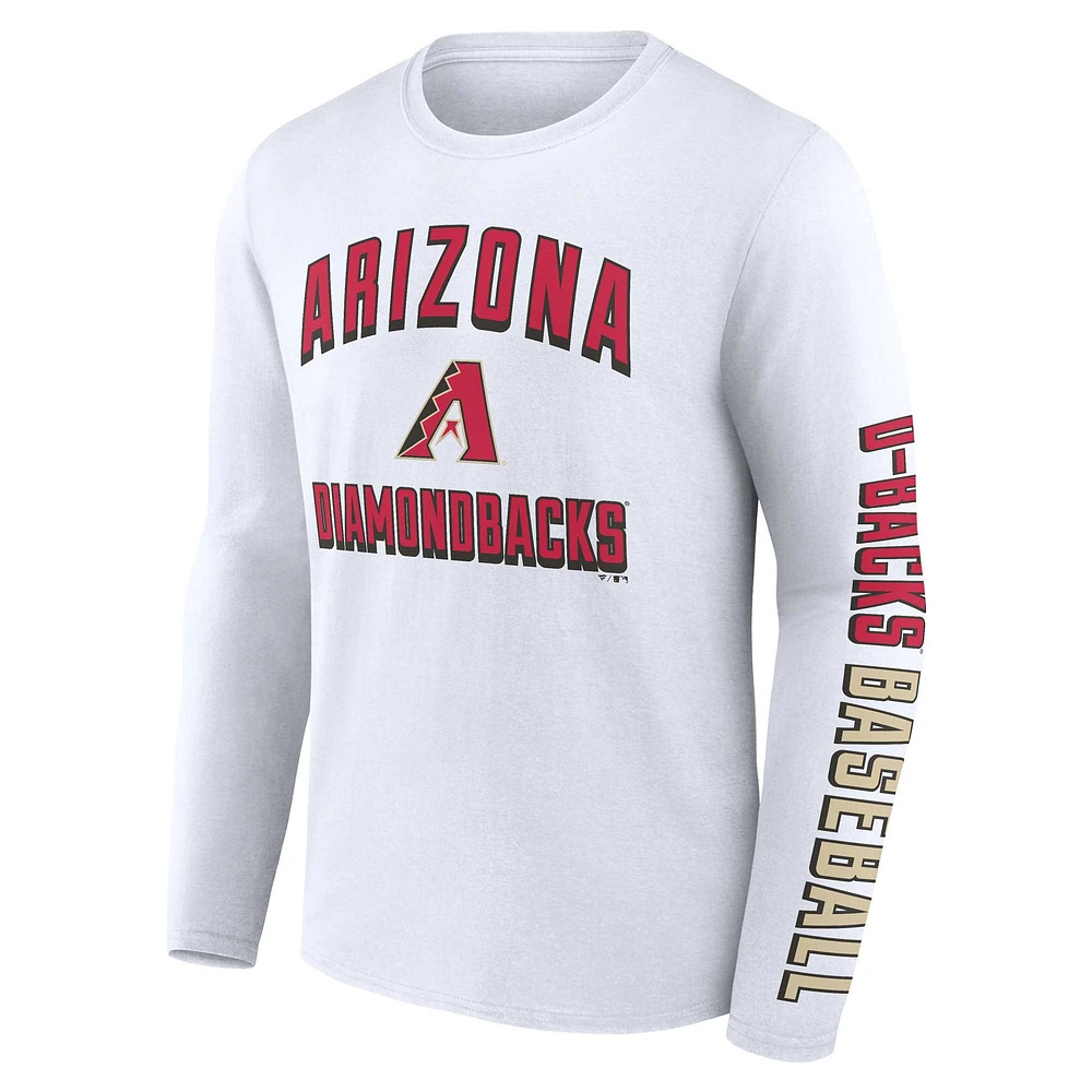 Ensemble de deux t-shirts combinés Fanatics pour hommes, noir/blanc, Arizona Diamondbacks