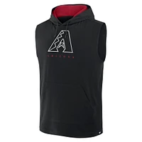 Men's Fanatics Black Arizona Diamondbacks Fire Speed Sleeveless Pullover Hoodie