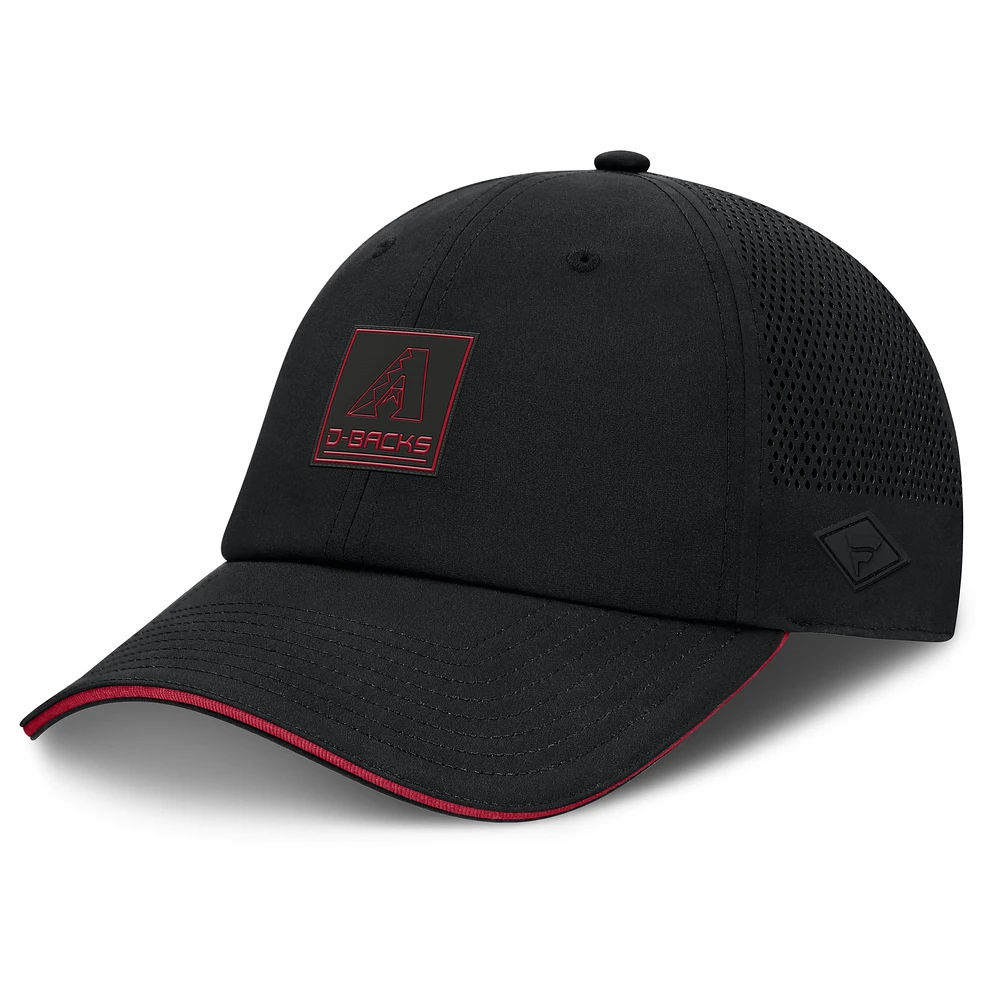 Casquette ajustable Fanatics noire pour homme Arizona Diamondbacks Level Up Driver