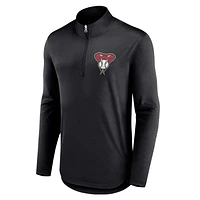 Men's Fanatics Black Arizona Diamondbacks Tough Minded Lightweight Quarter-Zip Pullover