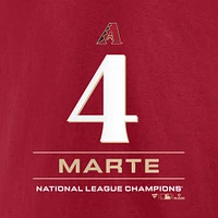 T-shirt avec nom et numéro de la série mondiale 2023 Fanatics Ketel Marte Red Arizona Diamondbacks pour hommes