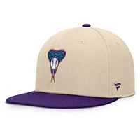 Men's Fanatics Natural/Purple Arizona Diamondbacks Cooperstown Collection Bounder Snapback Hat