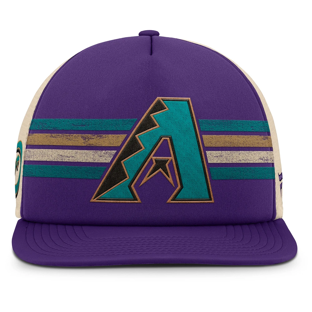 Men's Fanatics Purple/Natural Arizona Diamondbacks Cooperstown Collection Powers Snapback Hat