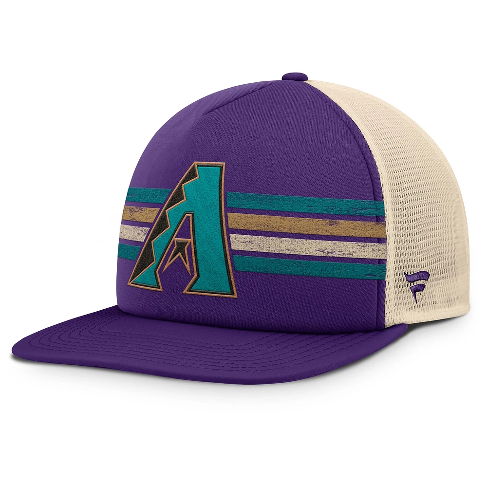 Men's Fanatics Purple/Natural Arizona Diamondbacks Cooperstown Collection Powers Snapback Hat