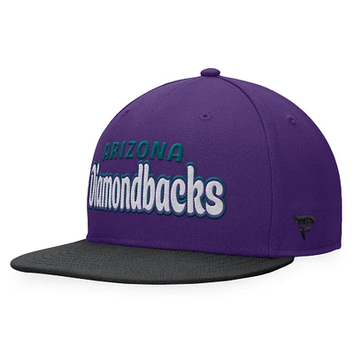 Casquette ajustée Hurler de la collection Cooperstown des Diamondbacks l'Arizona violets Fanatics pour hommes