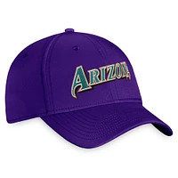 Casquette Fanatics Purple Arizona Diamondbacks Cooperstown Core Flex pour hommes