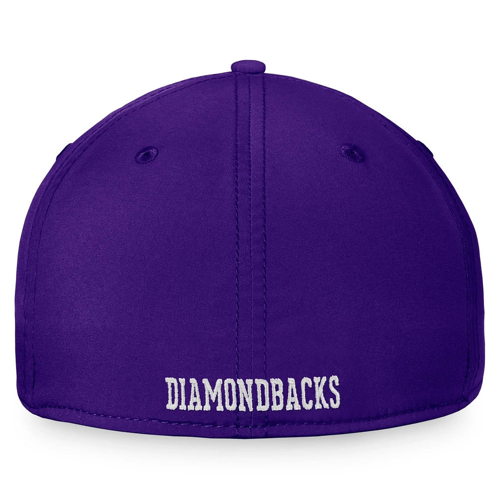 Casquette Fanatics Purple Arizona Diamondbacks Cooperstown Core Flex pour hommes