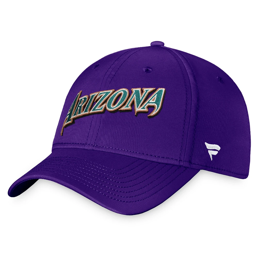 Casquette Fanatics Purple Arizona Diamondbacks Cooperstown Core Flex pour hommes