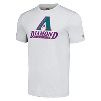 Men's Homage  Gray Arizona Diamondbacks Hand-Drawn Logo Tri-Blend T-Shirt