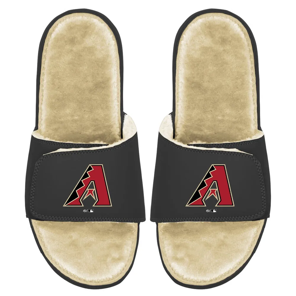 Arizona Diamondbacks ISlide Men's Faux Fur Slide Sandals - Black/Tan
