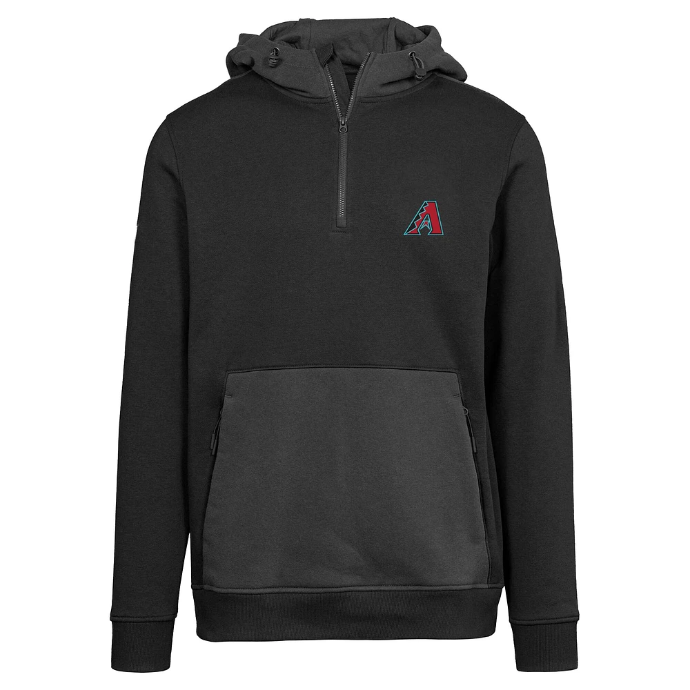 Men's Levelwear  Black Arizona Diamondbacks Chicane Insignia 2.0 Quarter-Zip Hoodie