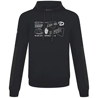 Men's Levelwear  Black Arizona Diamondbacks Cooperstown Collection Bombay Campaign Pullover Hoodie