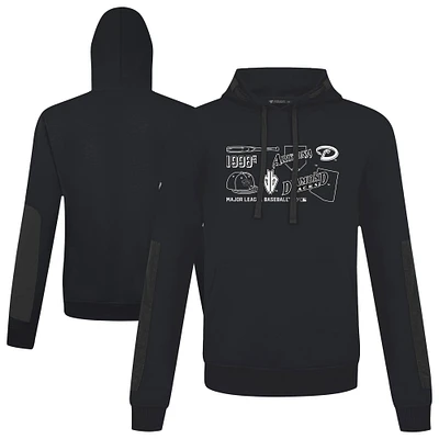 Men's Levelwear  Black Arizona Diamondbacks Cooperstown Collection Bombay Campaign Pullover Hoodie