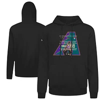 Men's Levelwear  Black Arizona Diamondbacks Cooperstown Collection Distressed Podium Acumen Pullover Hoodie