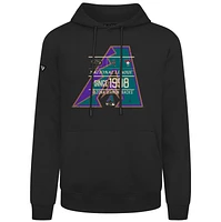 Men's Levelwear  Black Arizona Diamondbacks Cooperstown Collection Distressed Podium Acumen Pullover Hoodie