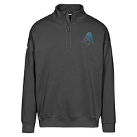 Men's Levelwear  Black Arizona Diamondbacks Cooperstown Collection Murray Quarter-Zip Sweatshirt