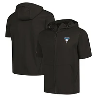 Men's Levelwear Black Arizona Diamondbacks Recruit Short Sleeve Full-Zip Hoodie